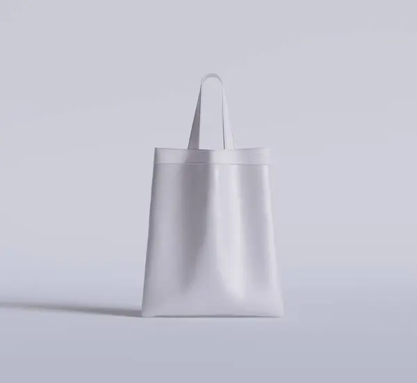 Tote Τσάντα Λευκό Χρώμα Και Ρεαλιστική Υφή Απόδοση — Φωτογραφία Αρχείου