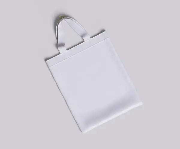 Tote Bag White Color Realistic Texture Rendering — Stock Photo, Image