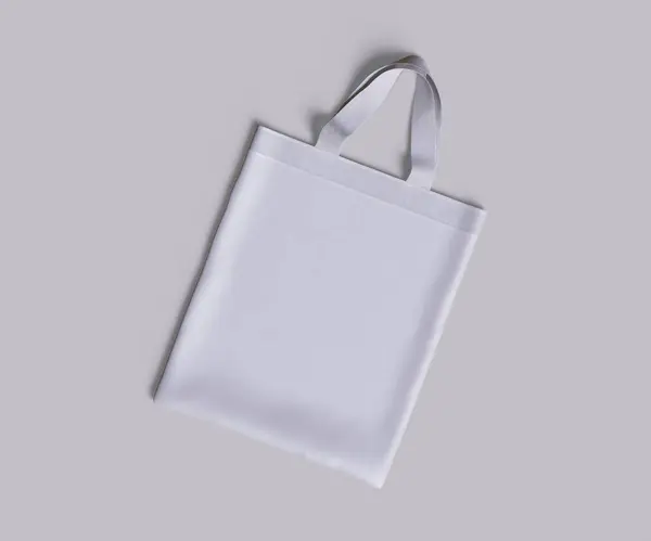 3Dソフトウェアイラストによるトートバッグの白い色と現実的なテクスチャ — ストック写真