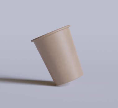 Gerçekçi renkte kahve fincanı ve 3 boyutlu yazılım tarafından kaplanmış siyah desenler.