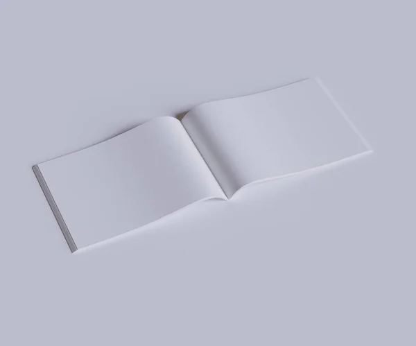 Lanscape Magazine Witte Kleur Realistische Textuur — Stockfoto