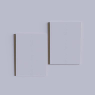 A4 Potrait Dergisi beyaz renk ve 3D oluşturan gerçekçi doku