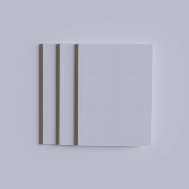 A4 Potrait Dergisi beyaz renk ve 3D oluşturan gerçekçi doku