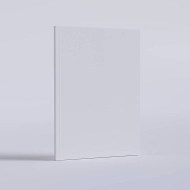 A4 Potrait Dergisi beyaz renk ve 3D oluşturan gerçekçi doku