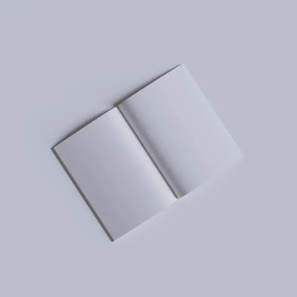 Potrait Magazine Colore Bianco Texture Realistica Rendering — Foto Stock