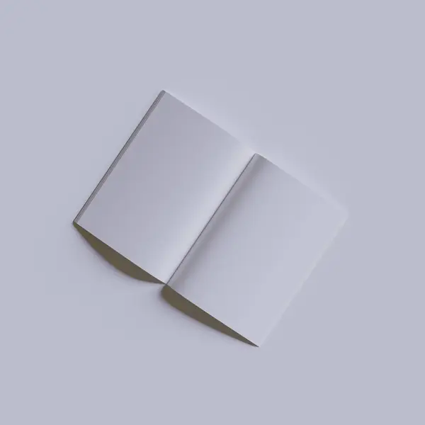 Potrait Magazine Color Blanco Representación Texturas Realistas —  Fotos de Stock