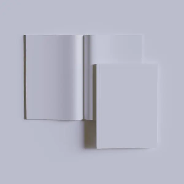 Potrait Magazine Weiße Farbe Und Realistische Texturwiedergabe — Stockfoto