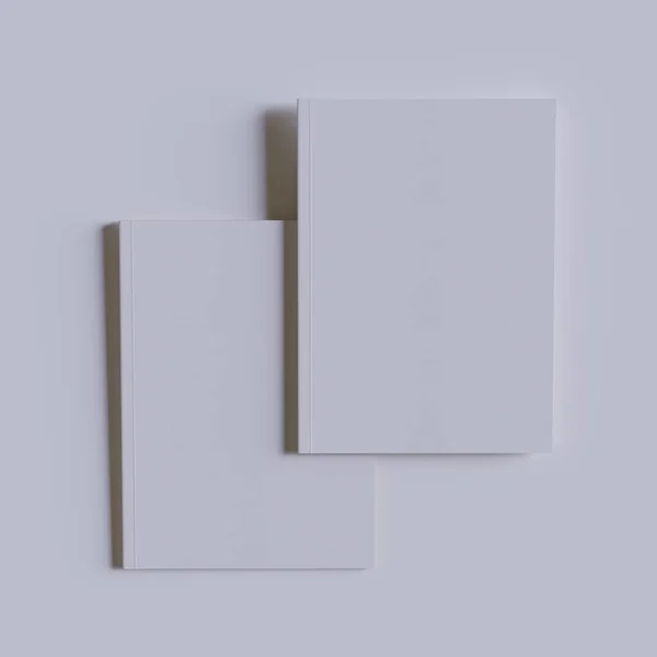 Potrait Magazine Witte Kleur Realistische Textuur Weergave — Stockfoto