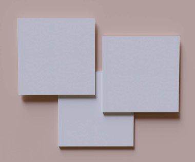 Magazine Square beyaz rengi ve gerçekçi doku modelleme ve 3D Yazılım İllüstrasyonu ile oluşturma