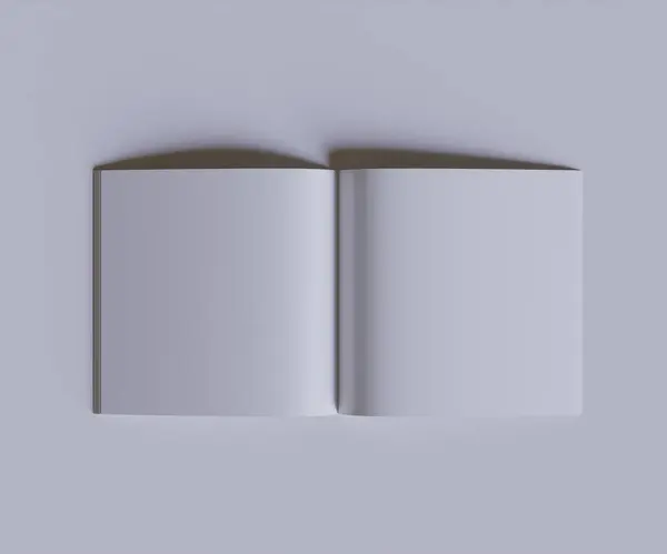 Magazin Square Fehér Szín Reális Textúra Modellezés Renderelés Szoftver Illusztrációval — Stock Fotó