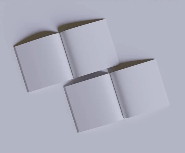 Magazine Square Белый Цвет Реалистичное Моделирование Текстур Помощью Software Illustration — стоковое фото
