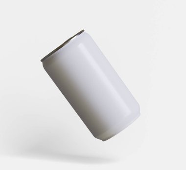 Soda beyaz renk veya katı renk ve 3B yazılım resimlemesi oluşturan gerçekçi doku