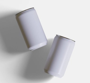 Soda beyaz renk veya katı renk ve 3B yazılım resimlemesi oluşturan gerçekçi doku