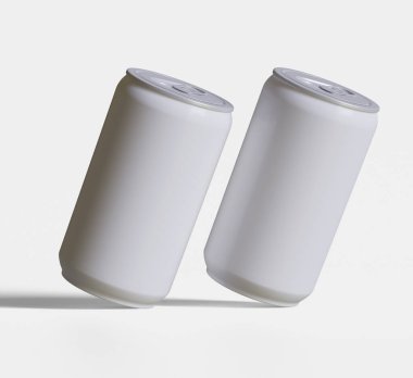 Soda beyaz renk veya katı renk ve 3B yazılım resimlemesi oluşturan gerçekçi doku