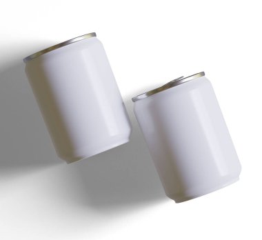 Küçük boy ya da beyaz renk ve desen gerçekçi 3 boyutlu mini boy soda kutusu