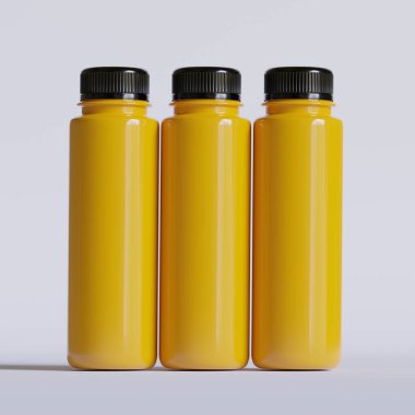 Siyah bardakta portakal suyu gerçekçi 3D görüntüleme