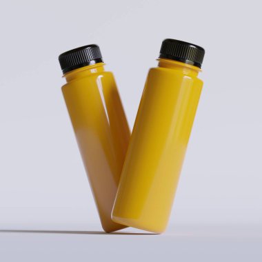 Siyah bardakta portakal suyu gerçekçi 3D görüntüleme