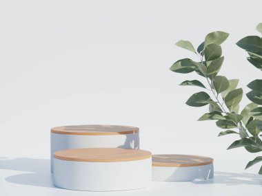 Podyum ürün sahne sunumu gerçekçi canlandırma illüstrasyonu