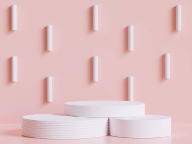 Podyum ürün sahne sunumu gerçekçi canlandırma illüstrasyonu