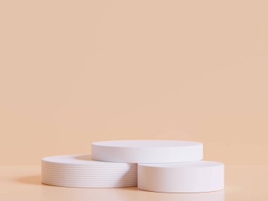 Podyum ürün sahne sunumu gerçekçi canlandırma illüstrasyonu