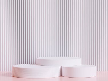 Podyum ürün sahne sunumu gerçekçi canlandırma illüstrasyonu