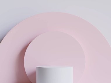 Podyum ürün sahne sunumu gerçekçi canlandırma illüstrasyonu