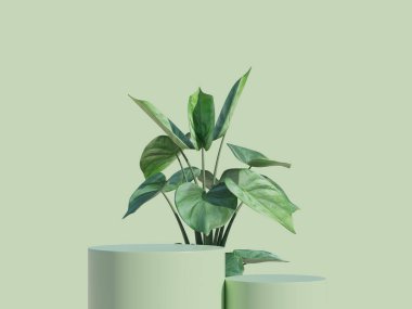 Podyum ürün sahne sunumu gerçekçi canlandırma illüstrasyonu