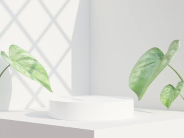 Podyum ürün sahne sunumu gerçekçi canlandırma illüstrasyonu