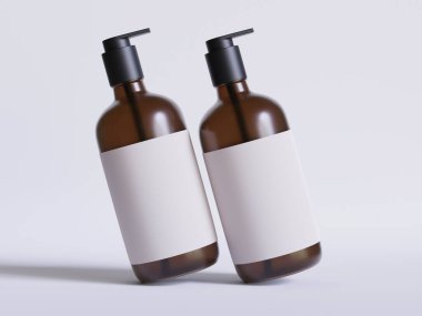 Kozmetik şişe spreyi kutusu. Krema, çorba, köpük ve diğer 3D görüntüleme için dağıtıcı