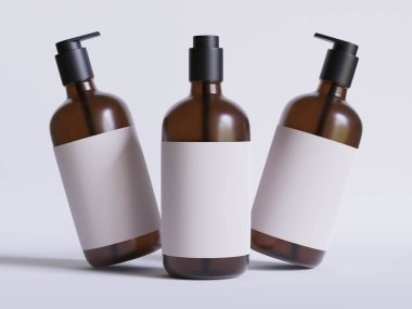 Kozmetik şişe spreyi kutusu. Krema, çorba, köpük ve diğer 3D görüntüleme için dağıtıcı