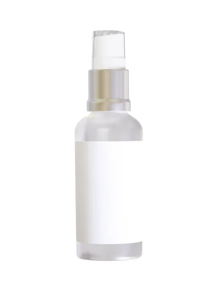 Realistic Cosmetic Bottle White Background Liquid Cosmetic Bottle Redering — Stock Photo, Image