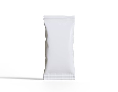 Atıştırmalık büfenin maket koleksiyonu için paket. Beyaz arkaplanda üç boyutlu resimleme izole edildi. Reklam, tanıtım, paket ve benzeri şeylerde kullanılabilir.