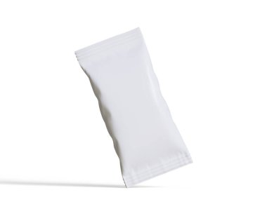 Atıştırmalık büfenin maket koleksiyonu için paket. Beyaz arkaplanda üç boyutlu resimleme izole edildi. Reklam, tanıtım, paket ve benzeri şeylerde kullanılabilir.