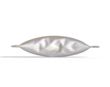 Beyaz arka planda abur cuburun ambalaj ürünü. Modelleme için abur cuburun boş ambalaj ürünü ve model koleksiyonu için kopyalama alanı