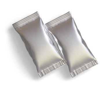 Beyaz arka planda abur cuburun ambalaj ürünü. Modelleme için abur cuburun boş ambalaj ürünü ve model koleksiyonu için kopyalama alanı