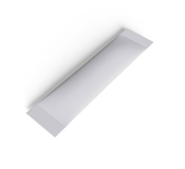 Kağıt kese. Tuz, şeker ve baharatlar için tek kullanımlık paketler. Gümüş folyo torbası. Çubuk şeker