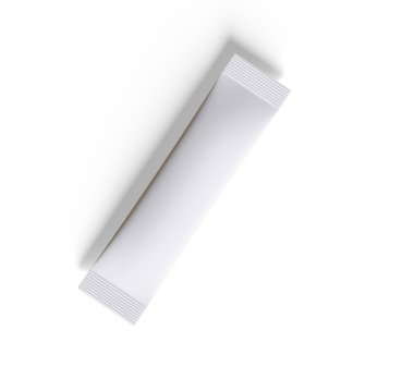 Kağıt kese. Tuz, şeker ve baharatlar için tek kullanımlık paketler. Gümüş folyo torbası. Çubuk şeker