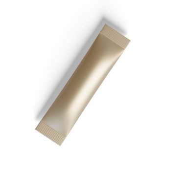 Kahve, kakao, şeker ve diğer ürünler için matte kese paketi yapıştır. Boş ambalaj şablonu. Beyaz arkaplanda izole edilmiş gerçekçi illüstrasyon