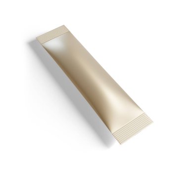 Kahve, kakao, şeker ve diğer ürünler için matte kese paketi yapıştır. Boş ambalaj şablonu. Beyaz arkaplanda izole edilmiş gerçekçi illüstrasyon