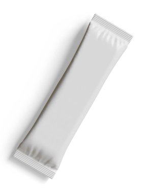 Gerçekçi Beyaz Boş Şablon Paket Islak Mendil Kese Gıda Paket Kahvesi, Tuz, Şeker, Biber, Baharat, Şeker. Model Koleksiyonu Şablonu