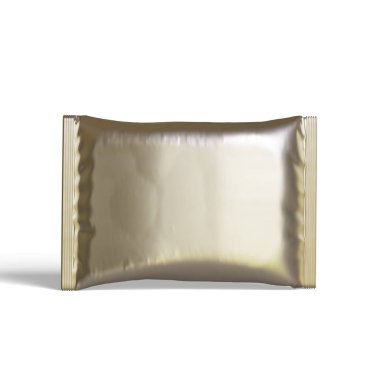 Kese ambalajı beyaz renk, gerçekçi 3B illüstrasyon