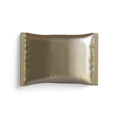 Kese ambalajı beyaz renk, gerçekçi 3B illüstrasyon