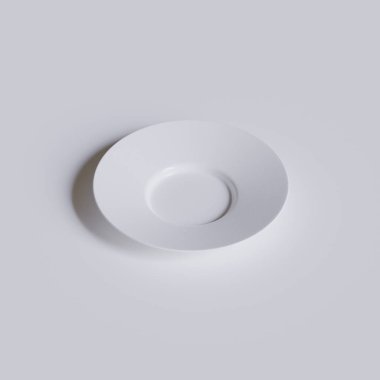 Boş plaka beyaz renk ve soyut beyaz arkaplan ile gerçekçi doku