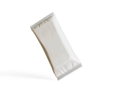 Beyaz arkaplanda protein çubuğu paketi