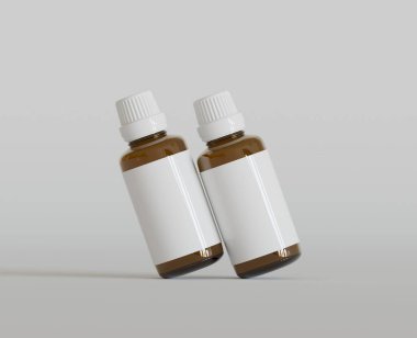 Düşürme Şişe Model - Beyaz veya parlak arkaplan üzerinde Boş Etiket