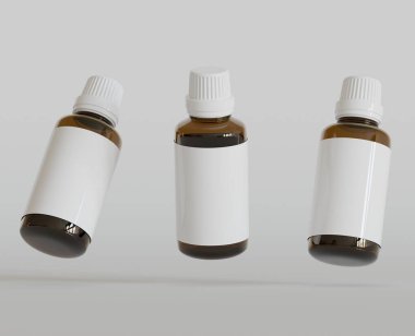 Düşürme Şişe Model - Beyaz veya parlak arkaplan üzerinde Boş Etiket