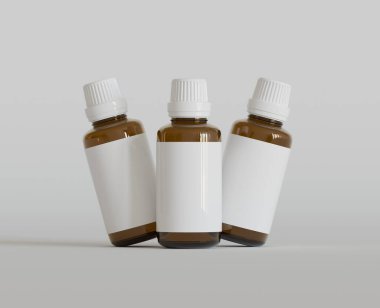 Düşürme Şişe Model - Beyaz veya parlak arkaplan üzerinde Boş Etiket