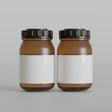 Boş etiketli, yuvarlak takviye malzemeler, güzel ve sağlıklı ürünler için siyah kapaklı ilaç şişesi. Beyaz arka planda gölgeli. Paket tasarımı için hazır