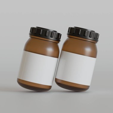 Boş etiketli, yuvarlak takviye malzemeler, güzel ve sağlıklı ürünler için siyah kapaklı ilaç şişesi. Beyaz arka planda gölgeli. Paket tasarımı için hazır