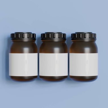 Boş etiketli, yuvarlak takviye malzemeler, güzel ve sağlıklı ürünler için siyah kapaklı ilaç şişesi. Beyaz arka planda gölgeli. Paket tasarımı için hazır